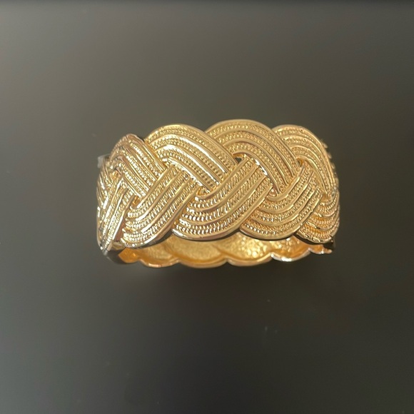 18K Gold Plated Cuff Bracelet- Women - Picture 1 of 7